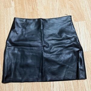 Forever 21 Black Faux Leather Mini Skirt